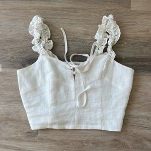 ZARA WHITE CROP TOP